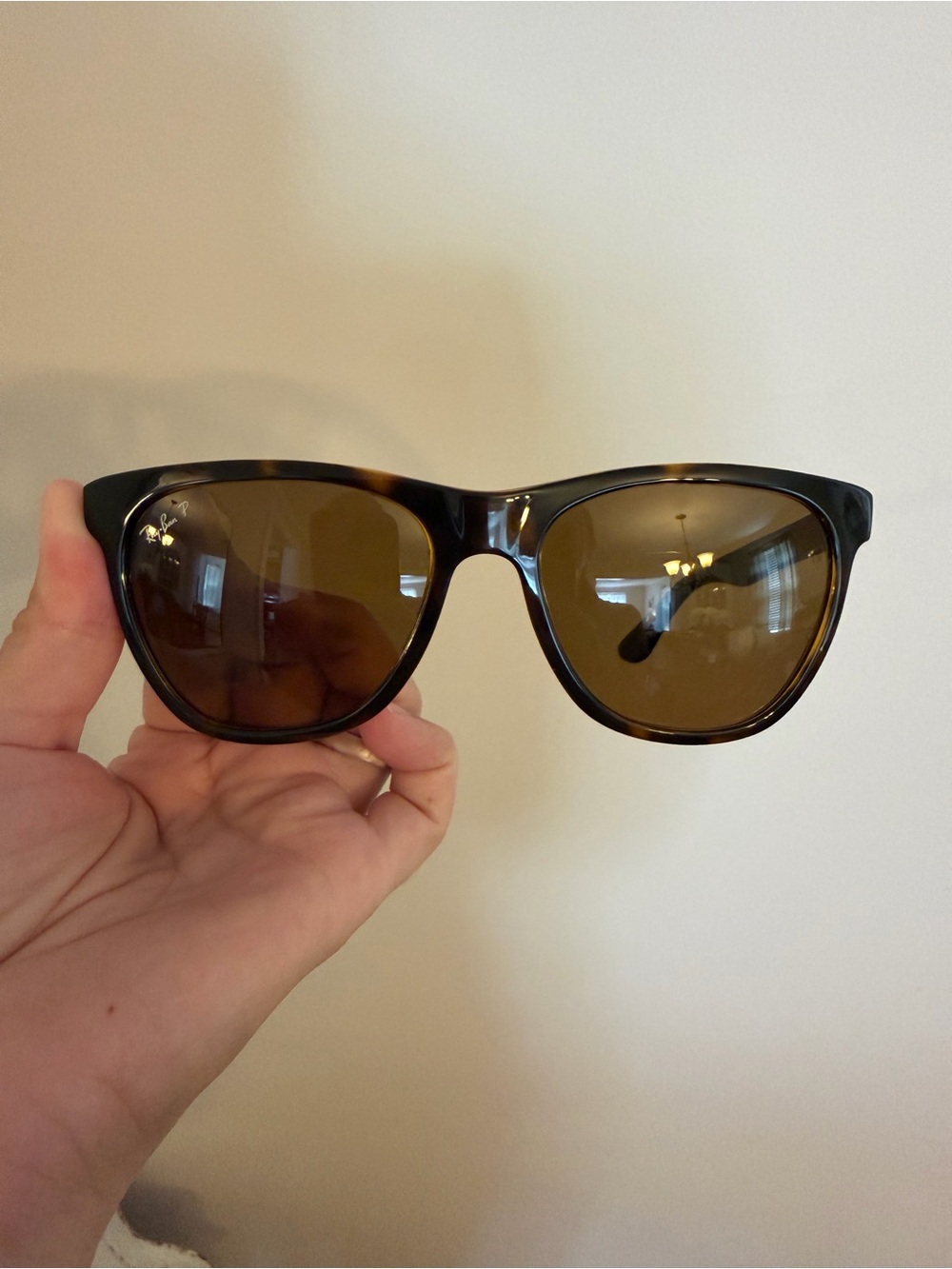 Ray-Ban RB4184 Polarized Sunglasses Light Havana Tortoise Brown 54mm